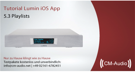 Lumin iOS App Benutzeranleitung 5.3 - Playlists