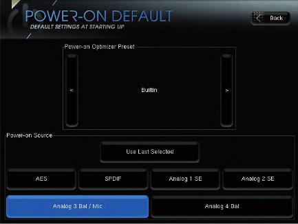 ST2-HiFi - Voreinstellungen