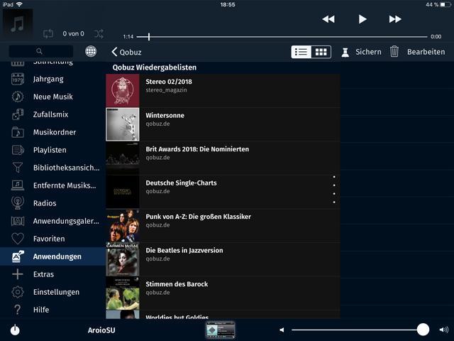 innuos musikserver qobuz wiedergabelisten
