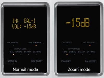 luxman vorverstaerker c900u nahaufnahme digitalanzeige vorne