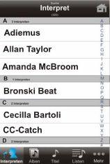Purist Handbuch Interpretenliste