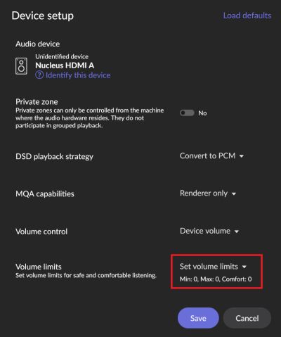 roon lautstaerkenbegrenzung einstellen
