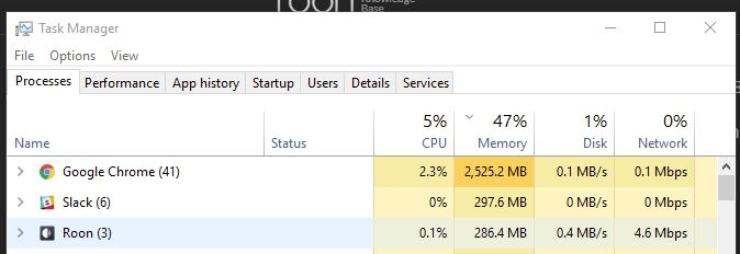 roon audioanalyse cpu nutzung ueberwachen