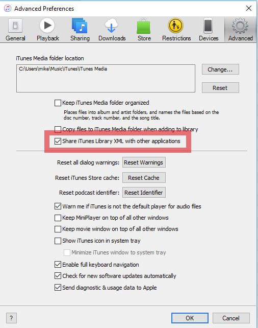 roon einstellungen itunes einrichten