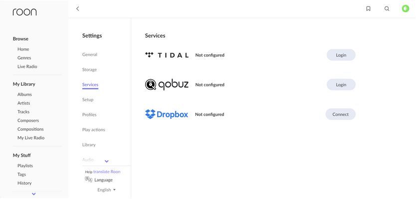 roon einstellungen quobuz konfigurieren