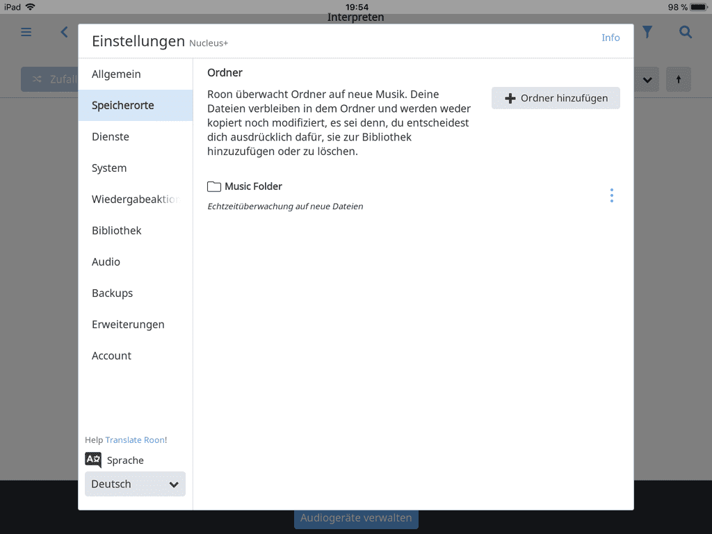 roon nucleus plus internes speichermedium 11