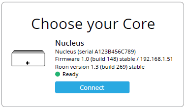 roon musikserver nucleus quickstart schritt3 verbinden einloggen rooncore