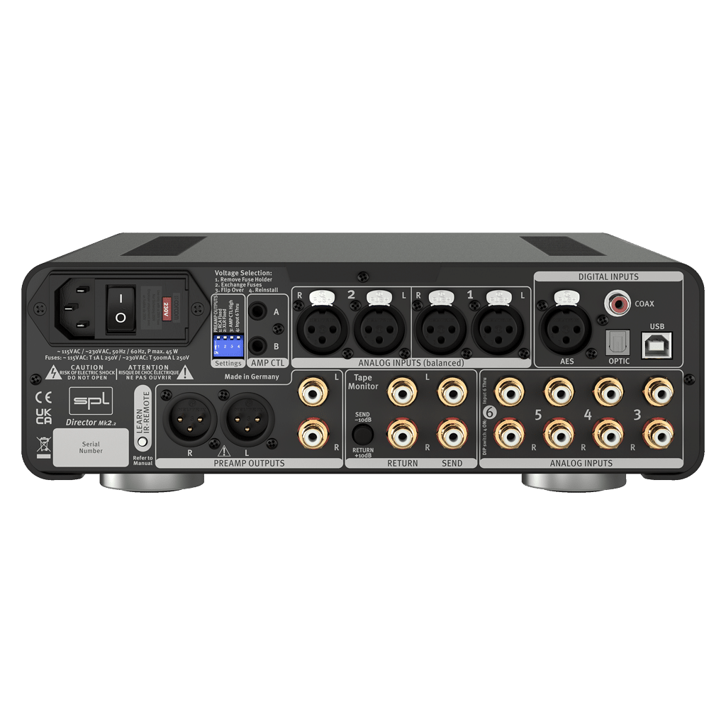 Vorverstärker Director MK2 von SPL jetzt telefonisch oder per E-Mail mit 3% Skonto bestellen oder vorher kostenlos als Testpaket zu Hause ausprobieren.